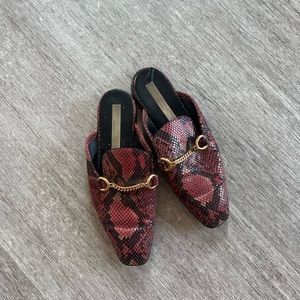 stella mccartney snakeskin chain loafers